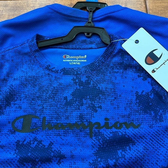 Champion 2 blue shirts Size:L boys - Picture 9 of 16